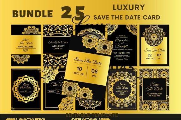 Download 25 Luxury Save the Date Card Vol-1 - Luxury Collection